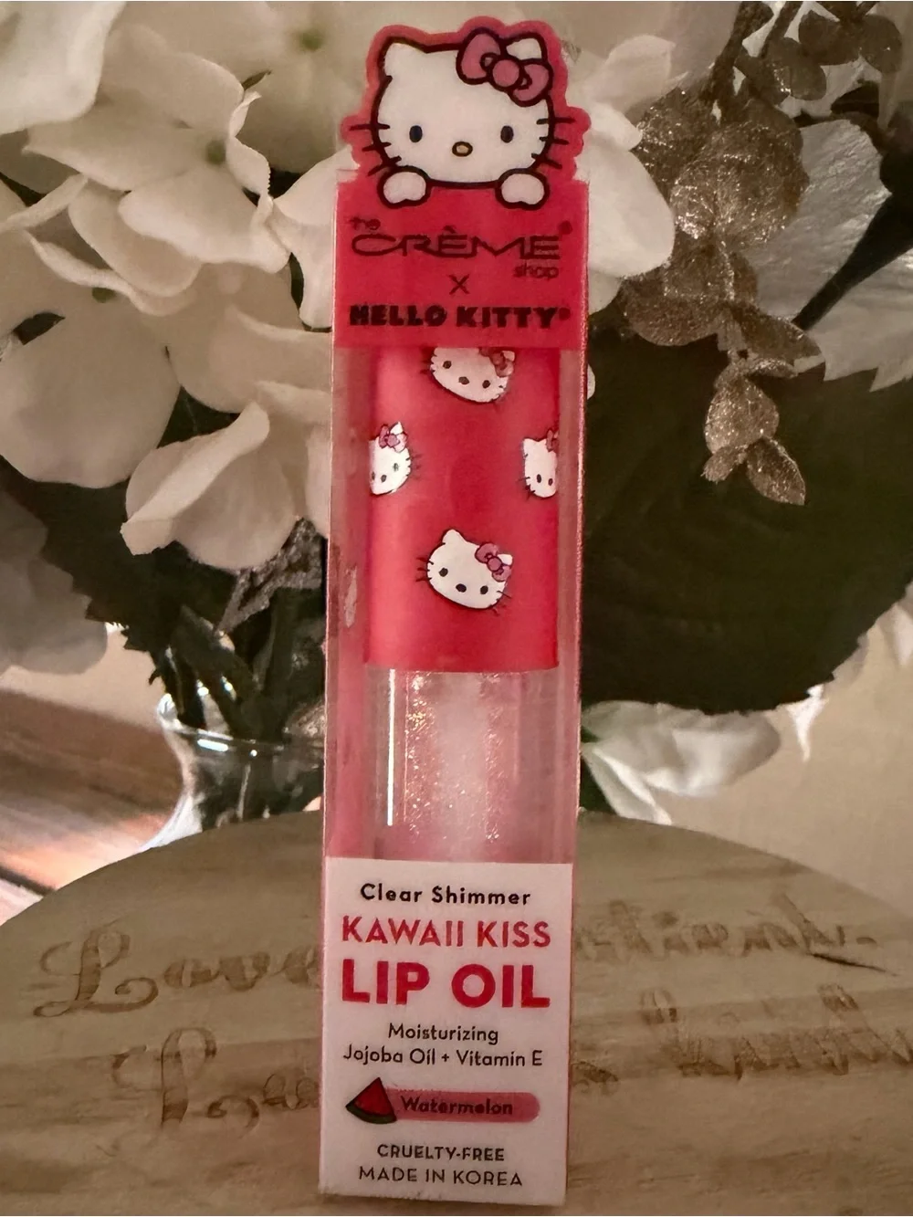 The Crème Shop x Hello Kitty Kawaii Kiss Lip Oil - Clear Shimmer (Watermelon)